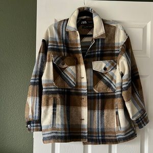 Zara plaid shacket
